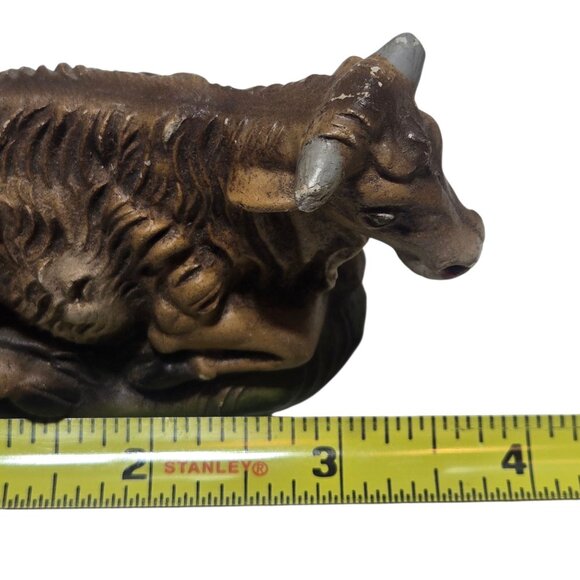 Vintage Ox Cow Figurine Made In Italy Nativity Scene Decoration Christmas - Picture 12 of 16